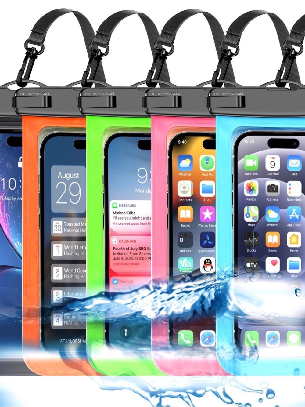 5 Pack Waterproof Phone Pouch - IP68 Certified Dry Bag